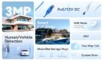 Imou PS3E 2K - 3MP Wired PoE Outdoor Smart Camera - Image 3