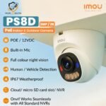 Imou PS8D 2K - 3MP Wired PoE Indoor & Outdoor Turret Camera